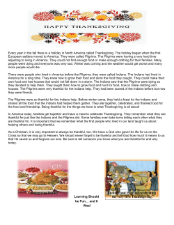 Thanksgiving Dinner Indians and Pilgrims celebrating the very first