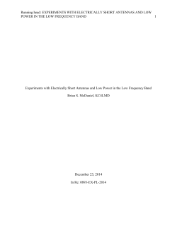 Experiments with Electrically Short Antennas and Low Power in the