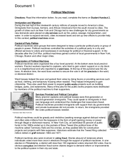 Political Machines Notes