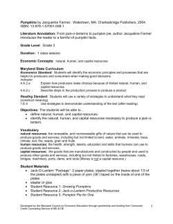 Pumpkin Pie for One - McCracken County Public Schools Home