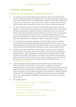 1. Trustees` annual report