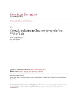 Comedy and satire in Chaucer`s portrayal of the Wife of Bath