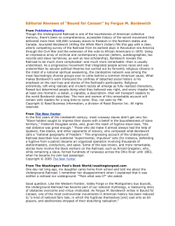 Editorial Reviews of &ldquo;Bound for Canaan&rdquo; by Fergus M