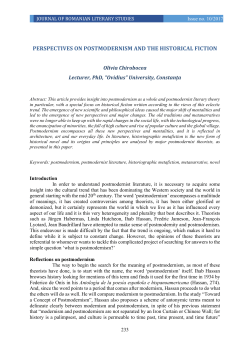 perspectives on postmodernism and the historical fiction