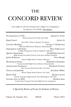 concord review - Rye Country Day School