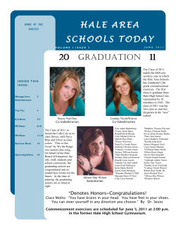 HALE AREA SCHOOLS TODAY 20 GRADUATION 11