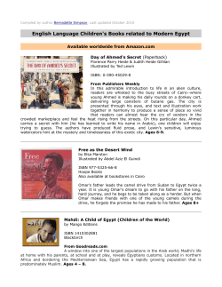 English Language Children`s Books related to Modern Egypt