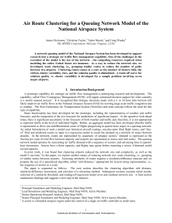 Air Route Clustering for a Queuing Network Model of the National