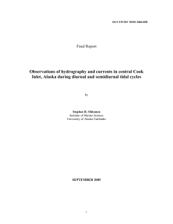 Observations of hydrography and currents in central Cook Inlet