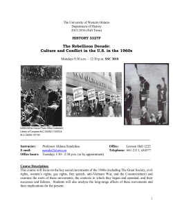 History 3327F - The Rebellious Decade