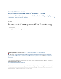 Biomechanical Investigation of Elite Place