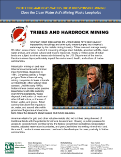 tribes and hardrock mining - National Wildlife Federation