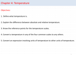 Chapter 4: Temperature