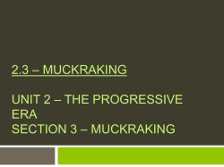 muckraking - American History 2