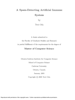 A Spam-Detecting Artificial Immune System by