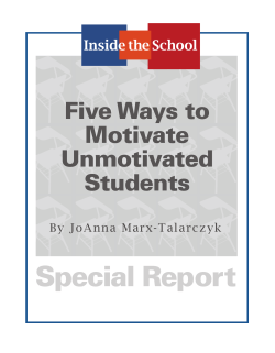 Five Ways to Motivate Unmotivated Students