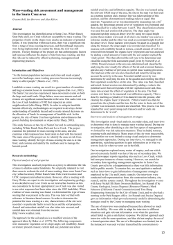 Mass-wasting risk assessment and management in the Santa Cruz