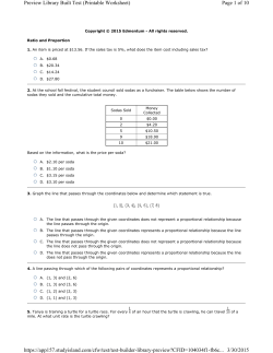 Ratios and Proportions