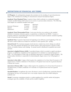 DEFINITIONS OF FINANCIAL AID TERMS