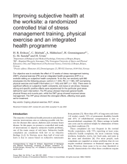 Improving subjective health at the worksite: a randomized controlled