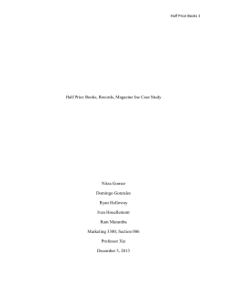 Half Price Books, Records, Magazine Inc Case Study Nitza Gomez