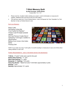T-Shirt Memory Quilt