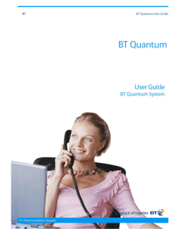 BT Quantum System User Guide - Help and Contact | BT Business