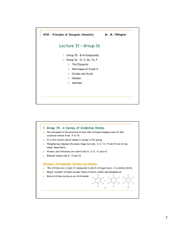 Lecture 31 &ndash; Group 16 - Professor Melanie Pilkington
