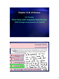 Acid-Base Practice Problems