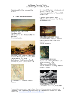 California: The Art of Water July 13 through November 28, 2016 1