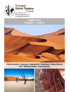Sample Namibia Tour - Voyages Terra Natura
