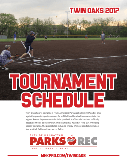 TOURNAMENT SCHEDULE - Manhattan Parks and Rec, KS