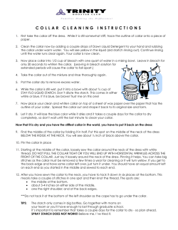 collar cleaning instructions