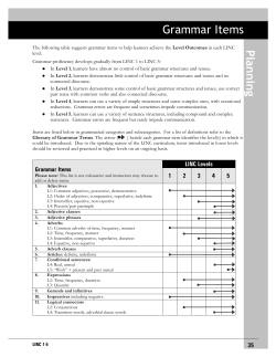 Grammar Items - Settlement.Org