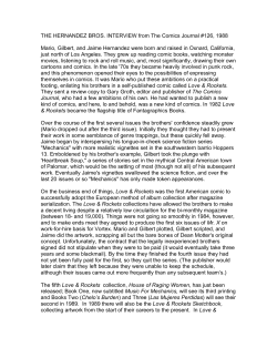 THE HERNANDEZ BROS. INTERVIEW from The Comics Journal
