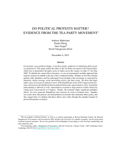 do political protests matter? evidence from the tea party movement