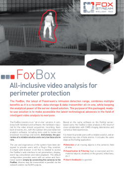 Product Sheet  - Foxstream