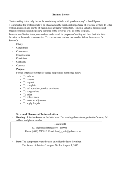 Business Letters - Haldia Institute of Technology