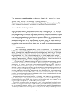 The interphase model applied to simulate chemically bonded anchors.