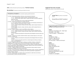 Grade 9 &ndash; Unit 3 Suggested Time Frame: 10 weeks Beowulf (Burton