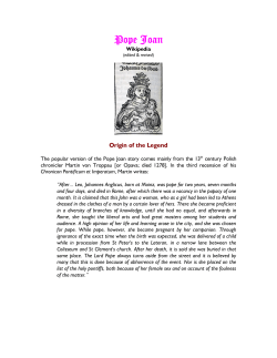 Pope Joan. - Holy Name of Mary Parish