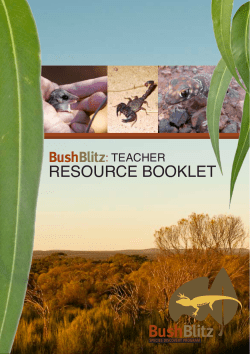 Bush Blitz Teacher Resource