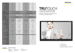 I series Interactive Flat Panel - COMM-TEC