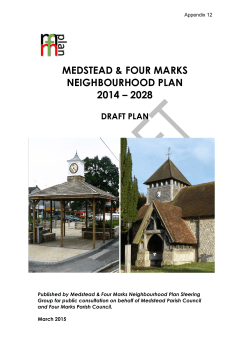 12) Medstead and Four Marks Neighbourhood Plan Draft Plan
