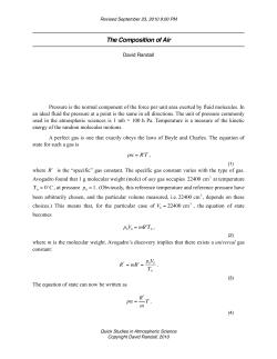 The Composition of Air - Colorado State University