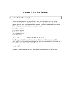 Chapter 7: Covalent Bonding