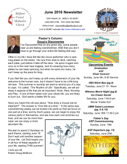 June 2016 Newsletter - Milford United Methodist Church