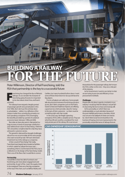 for the future - Railway Study Association