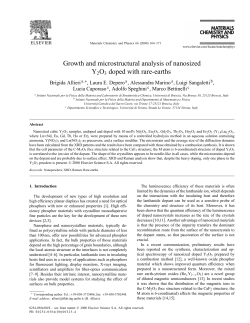 Growth and microstructural analysis of nanosized Y2O3 doped with