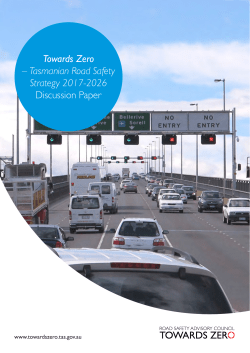Towards Zero – Tasmanian Road Safety Strategy 2017